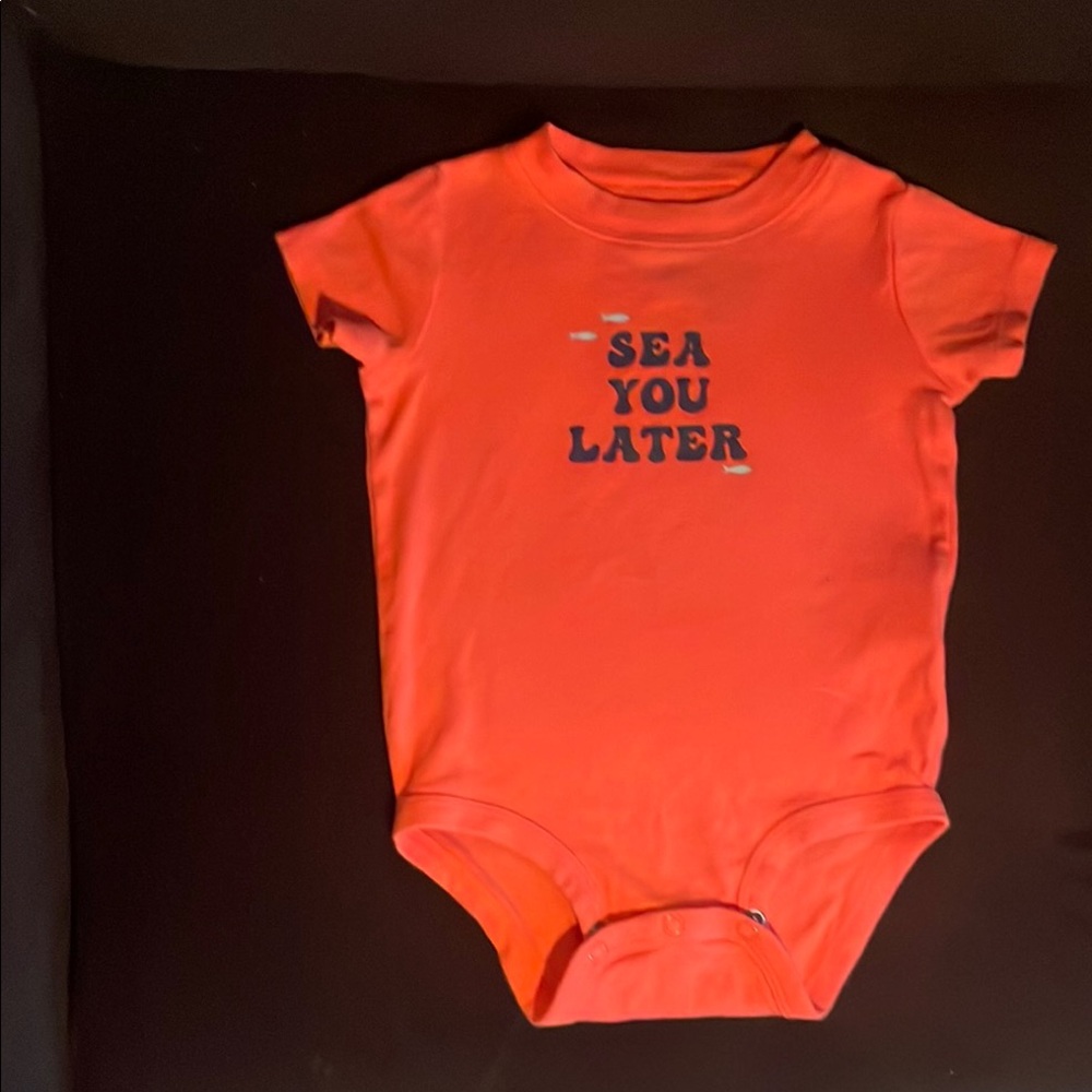 Orange Kids One Piece - Sea You Later